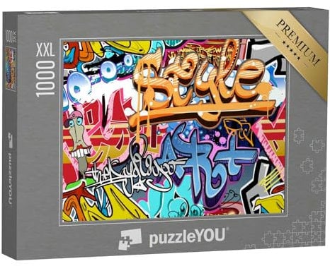Puzzle 1000 Teile XXL „Graffity Wand - Street Art“ – aus der Puzzle-Kollektion Graffiti