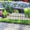 FOREHOGAR Classic Black Steel Garden Fence Panels, 5 Panels + 6 Stakes, 18 in H x 24 in W, 10 ft L, Roman Column Deco, Garden Fencing for Yard, Flower Bed, Lawn, Landscape, Outdoor