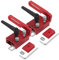 75 Type Miter Track Stop, Aluminum Alloy Woodworking Track Stop Type 75, T Track Locator, T-Slot T-Tracks Fixed Woodworking Limiter, for Woodworking DIY Tools (2PCS,Red)