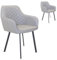 DUPI Pack 2 Sillas Comedor de Polipiel Easy con Patas de Metal, Sillas de Cocina y Salón (Polipiel Gris)