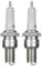 Zündkerzen Set B9ES 2 Stück – passend für Piaggio NRG/Hexagon/Quartz, Derbi Atlantis/Senda, BMW R 69 S, Cagiva Freccia