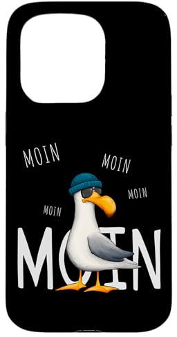 Hülle für iPhone 15 Pro Moin Moin Lässige Hipster Möwe mit Sonnenbrille