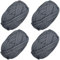 4 PCS Anfänger T-Shirt Garn Elastischen Stoff Häkeln Tuch für DIY Stricken, Spaghetti Dicke Strickgarn für Hand DIY Tasche Decke Kissen Häkeln Projekte, Home Decor (Dunkelgrau)