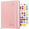 Jokisa Kalender 2025 Buchkalender, Terminplaner 2025 als Semesterplaner ca. A5 (22 x 16 cm), 17-Monate-Terminplaner mit Wochenplaner-1 Woche 2 Seite (Aug.2024-Dez.2025) (Rosa, 22 x 16 cm)
