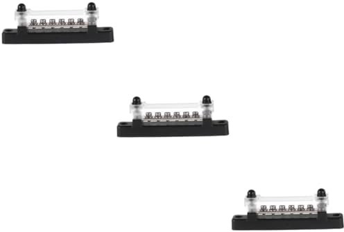 OSALADI 3pcs Straight Bus Bar Distribution Terminal Block Spade Terminal Bus Bar Yacht for Car Power Cover