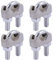 Ciieeo Join Wire Rope 12pcs Stainless Steel u Type Clamps Wire Rope Protection Clamps
