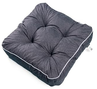 TexDeko® Ecolen halbes Palettenkissen Sitzpolster Palettenmöbel Stuhlkissen 60x80x12 cm Sitzauflagen Gartenmöbel Polsterauflagen UV-Schutz & Wasserabweisend Bodenkissen Outdoor Rattanmöbel (Schwarz)