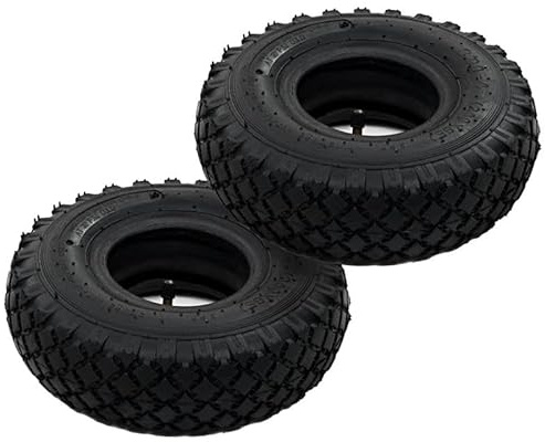 2 Reifen 2 Schläuche 3,00-4 260 x 85 für Sackkarren - Gummi-Reifen mit hoher Belastbarkeit und langer Haltbarkeit - Ideal für Lager und Werkstätten