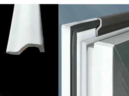 6M Casement Window Seal Tape Soundproof Acustic Foam S Type for Weather Stripping Door Seal Gap Filler Noise Reductian Artifact-White-8M