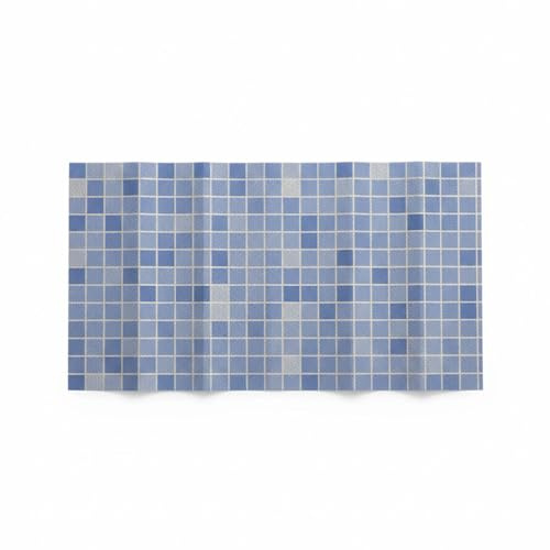 Spritzschutz Folie Küche Blau oder Weiss Mosaikmuster 70 x 45 cm Selbstklebend Abwaschbar Küchenrückwand Wandschutz (Blau)