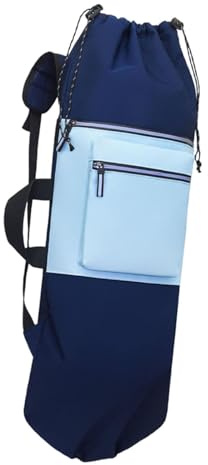 Aymzbd Skateboard Rucksack mit Funktionalem Kordelzug Skateboard Tasche mit Reflektierender Oberfläche Geräumige Organizer Handtasche Aus Oxford Stoff Faltba