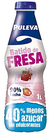 Puleva - Batido de Fresa, Rico en Calcio, Proteínas y Vitamina D, Sin Gluten - 1L