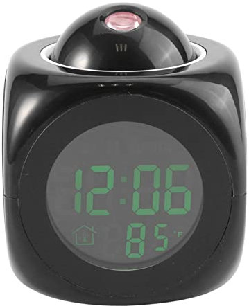 FTVOGUE LED Projector Alarm Clock Digital Clock Projector on Ceiling with Voice Talking Temperature Display