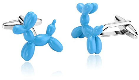 Beydodo Edelstahl Manschettenknöpfe Herren Hochzeit Ballon Hund Blau Manschettenknöpfen Hemd