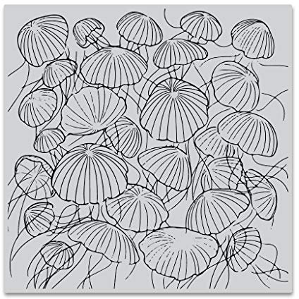 Hero Arts CG772 Klebestempel Qualle, Jellyfish Party Bold Prints, 6 Inches x 6 Inches