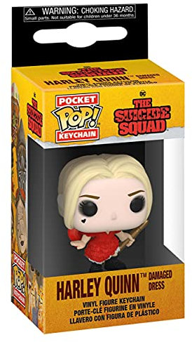 Funko Pop! Keychain: TSS - Harley Quinn - (Damaged Dress) - Suicide Squad 2 - Mini-Figurine en Vinyle à Collectionner Porte-clés Fantaisie - Cadeau de Noël - Idée de Cadeau - Produits Officiels