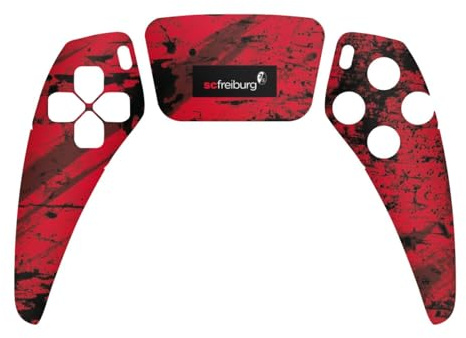 DeinDesign Skin kompatibel mit Sony PlayStation 5 Controller PS5 Folie Sticker Offizielles Lizenzprodukt SC Freiburg Fußball