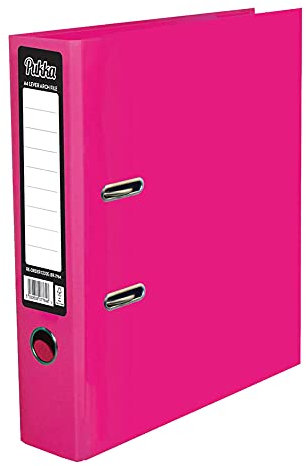 ED Pukka A4 Glossy 2-Ring Lever Arch Files School Work Office 75mm Spine File Organiser (Pink)