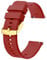 BISONSTRAP Uhrenarmband 22mm, Silikon Uhrenarmbänder mit Schnellverschluss für Männer Frauen (Wein Rot, Gold Schnalle)