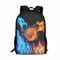 Binienty Schulrucksack für Kinder, Jungen, Mädchen, Teenager, leicht, für Bücher, Laptop, lässiger Tagesrucksack, Basketball-Feuer, Einheitsgröße