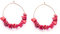 Pendientes piedra natural y aro acero inoxidable. Pendientes piedra curativa, energética y aros dorados. (Coral (roja))