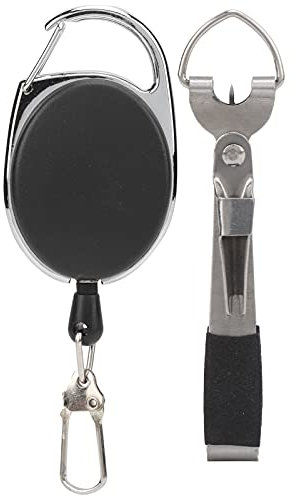 Angelschnüre zum schnellen Knotenbinden, 3-in-1-Edelstahl- und ABS-Fliegenschnur-Knipser-Werkzeug mit Schlüsselanhänger-Retraktor-Kombination