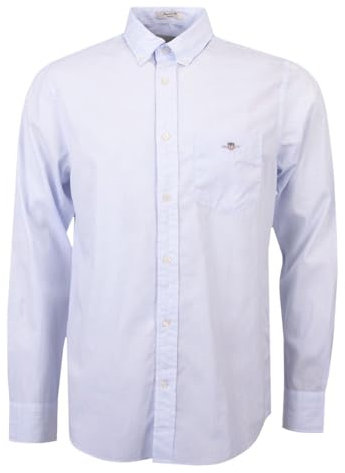 GANT Men's Reg Poplin Banker Bd Shirt, Light Blue, 3XL