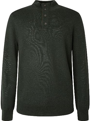 Hackett London Herren Mikrowebstich Pullover, Grün (Deep Forest), M
