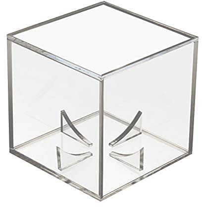 Baseball Schaukasten,Tennisball Vitrine,Acryl Baseball Box Display,Tennisball transparente Hülle für Souvenir-Aufbewahrungsbox Halter, UV Schutz, Staubdicht (Weiss)