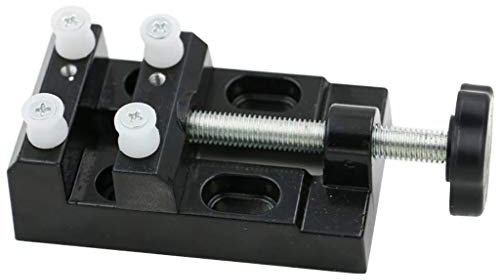 JMorCO Schraubstock, Mini-Schraubstock aus Aluminiumlegierung, Flache Backenklemme, Olivenholz, elektrische Schleifmaschine, Vorrichtung zum Schnitzen
