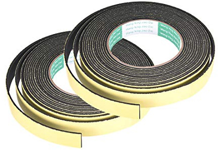 BRART 2Pcs EVA Foam Seal Tape Adhesive Weather Strip to Doors and Furniture Electrical Cabinets Cars Speakers (Size : 20mmx2mmx5m)