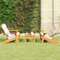 Hommdiy Deckchair Adirondack Stuhl 3-TLG. Garten-Lounge-Set Adirondack Massivholz Akazie Cremeweiß
