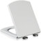 Weißer Quadratischer Toilettensitz Mit Absenkautomatik Und 360° Verstellbarem Schnellverschlussscharnier, Idealer Standard-Toilettendeckel-Klositz,34,5 X 43 Cm (13,58 X 16,92 Zoll),Hilarious123