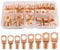 YIXISI 60 Pezzi M6/M8 Ring Terminali Connettori Kit, Capicorda Cavo Batteria, Capicorda Elettrici ad Anello di Rame, per Cavo Elettrico, Dorato