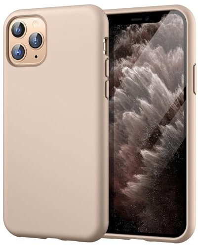 JETech Silicone Case for iPhone 11 Pro 5.8-Inch, Silky-Soft Touch Full-Body Protective Phone Case, Shockproof Cover with Microfiber Lining (Gold)