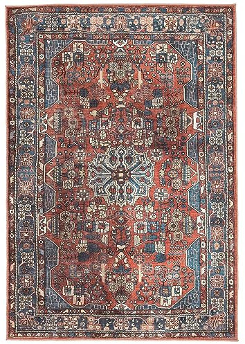 RugVista Galaxy Oriental Teppich - Rost/Blau Teppich 200x300 Orientteppich