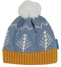 Finkid Peikko Kinder Grobstrickmütze mit traditionellem Muster und Bommel
