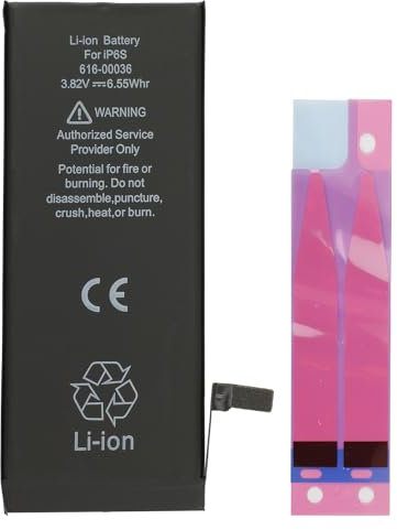 Batteria di ricambio compatibile per iPhone 6s, qualità e capacità originale, 1715 mAh/nuova fabbricazione/adesivo incluso