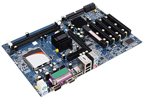 Placa Base para Escritorio LGA775 Placa Base para Computadora con Memoria Serie DDR3 G41, Chip de Sonido de 6 Canales + Ranura para Gráficos PCI-E X16 + Red RJ45 + Disco Duro IDE