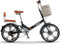 Kcolic 20 Zoll Faltrad Citybike, Ultraleichtes Tragbares Faltrad, Retro Stil Citybikes Faltbares Trekkingrad, Leichtes Fahrrad Für Ausflüge Im Freien Black,20inch