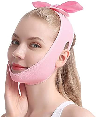 Doppelt gepolsterter Chiffon-Gesichtsschlankungsgurt in V-Linie für Anti-Falten-Pad, Facelifting-Gürtel, Facelifting-Verband, Gesichtsschlankungsgurt