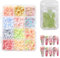 KASESSS Blumen Nail Charms, Harz Charms Nägel, 3D Rosen Nagel Charms, Flower Nail Art Charms mit Perlen und Blätter, 12Farben Nagelschmuck, Nail Charm für Mädchen Frauen DIY Nailart Dekoration Zubehör