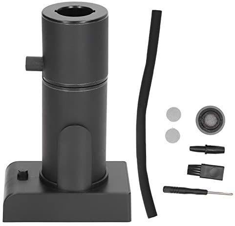 Sunicon Drink Cocktail Smoker,Adjustable Gear Aluminum and Zinc Alloy Handheld Smoke Infuser Kit,for Men Old Fashioned Smoker Kit Bongos Smoking for Kitchen (Black)