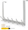 ZOCONE Over Door Hook White with Double-Ended Screwdriver, Heavy Duty Over The Door Hanger with 6 Hooks Space Saving Over Door Coat Rack, 28x39.5cm Over Door Hangers for Clothes, Towel, Keys and Bag