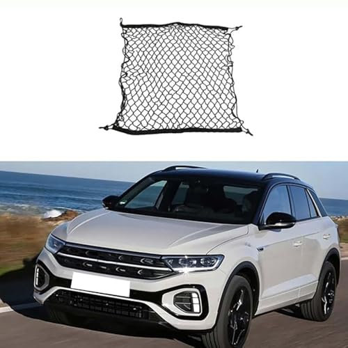 Kofferraumnetz Gepäcknetz Auto für VW TRoc T ROC A11 AC7 2017-2022, Elastisch Kofferraum Netz Organizer, Strapazierfähige Kofferraum Aufbewahrung Netz