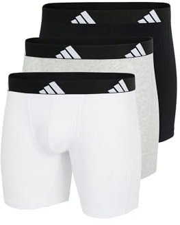adidas Boxer Brief (3PK) - Active Flex Cotton - Bequeme Unterwäsche, 917 Assorted, S
