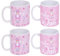 Set Of 4 Pink Nutcracker Soldier Christmas Mugs Party Xmas Home Kitchen Tea Coffee Cups Tableware Mug Set Festive Winter