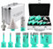 LEKOMESH Tile Hole Cutter Set - (6/6/20/25/35/50mm+20mm Finger Bit+50mm Chamfer Bit+Triangle Shank Adaptor) Diamond Tile Hole Saw Kit for Porcelain Ceramic Marble Brick Concrete,M14 Thread