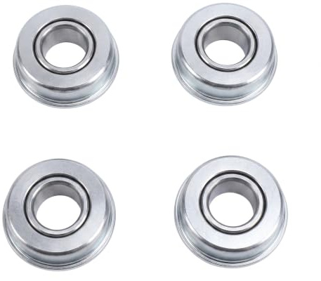 4 Stück Rasenmäher Lager, ID 12.7mm x OD 28.6mm Stahlmäher Radlager Ersatzteile, Silberne Ersatzteile für Rasenmäherradlager aus Stahl