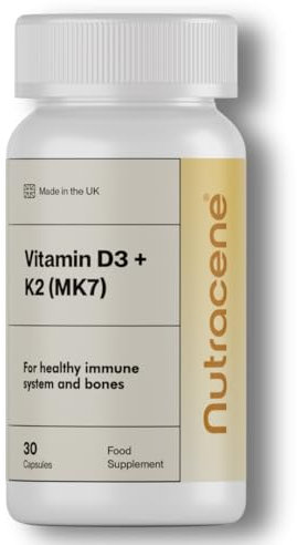 Premium Vitamin D3 3000 IU + K2 MK7 100µg | Made in The UK to GMP Standards | Superior Bone Health & Immune Support | Optimal Calcium Absorption | Vegetarian Capsules